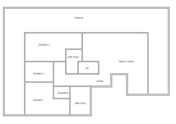 Marseille (13013) - Appartement 4 pièces 101 m2 avec terrasse et deux places parking