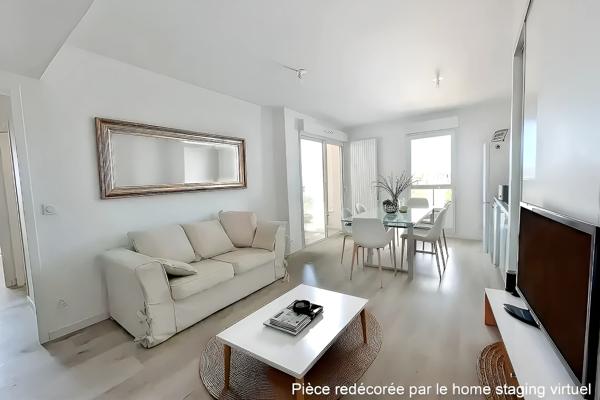 Superbe T2 lumineux – Terrasse sud & parking – Quartier Gare Vannes