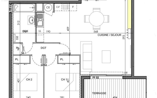 Appartement à vendre    3 pièces • 73,58 m2 Marguerittes