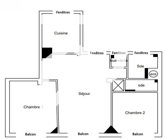 Appartement 3 pièces 66.17 m2