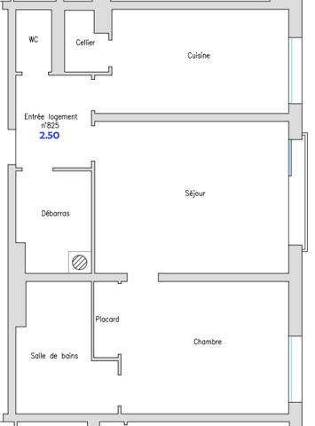 EXCLUSIVITE ROUEN DROITE, T2 LUMINEUX  52m² - 2ème étage,ascenceur, parking