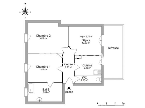 Location Appartement 3 pièces 65.93 m² - 6-6A RUE DE LA GARE Vendenheim 67550
