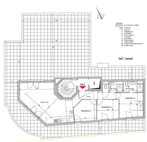 Roof top à Saint Maur Des Fosses 4 pièces de 81.60 m2