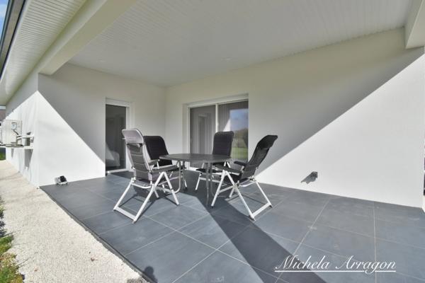 Maison contemporaine 2025 Villeneuve-sur-Lot (47) – 3 chambres dont suite parentale, pièce de vie 56 m², garage, terrain 1000 m², terrasse couverte, proche commerces