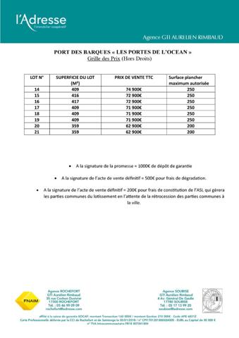 TERRAIN A BATIR - PORT DES BARQUES
