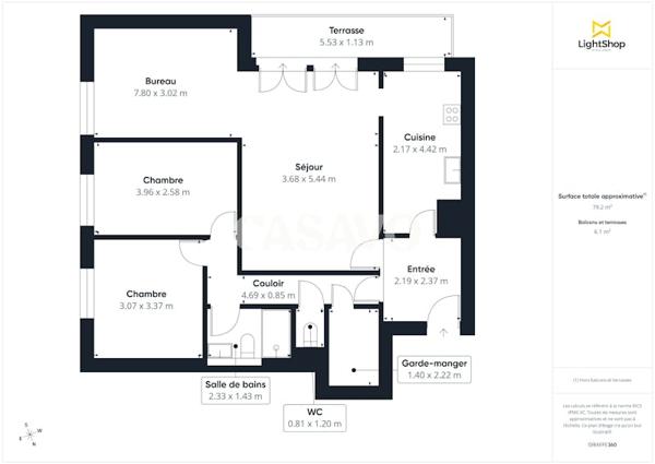 Vente Appartement 4 pièces de 80m² - 78000 Versailles