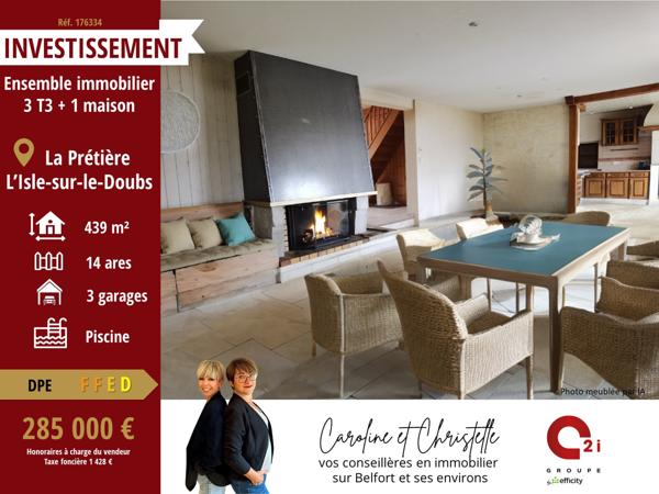 Immeuble 15 pièces - 439 m²