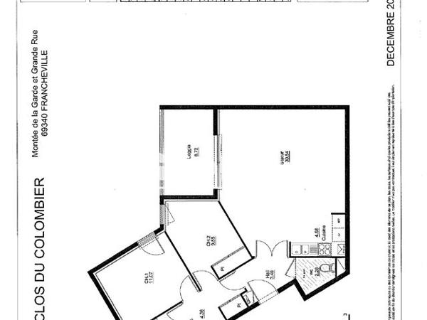 À vendre Appartement 3 pièces 70 m² - Francheville 69340