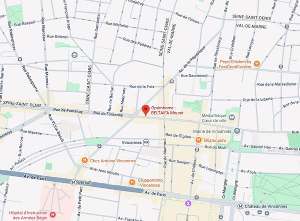 Vincennes centre – 2 places de parking en enfilade – Résidence sécurisée – 44 000 € FAI