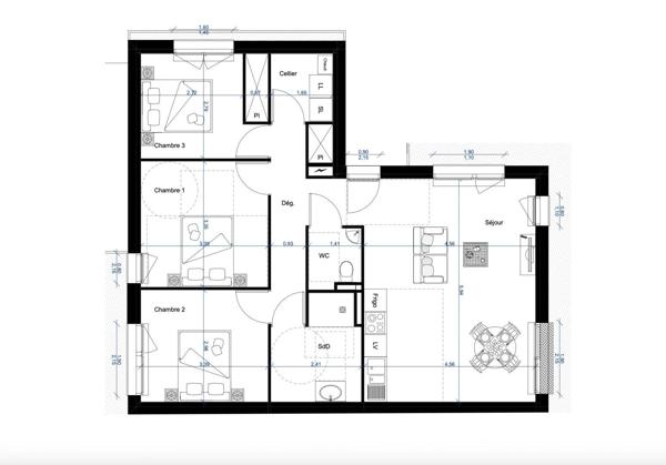 Maison à vendre 4 pièces 77 m² Rennes