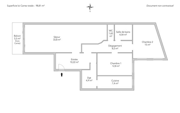 Appartement Paris 5 e - LHOMOND / ESTRAPADE
