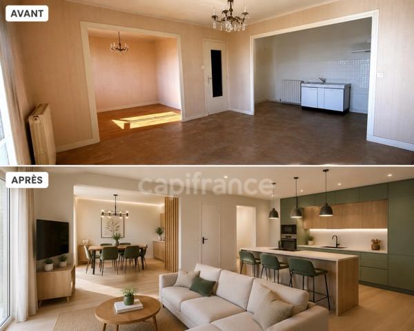 Proche du centre de ST GERMAIN LAVAL   MAISON de 120 M2 avec terrain arborée de 2000 m2 avec sa très belle vue
