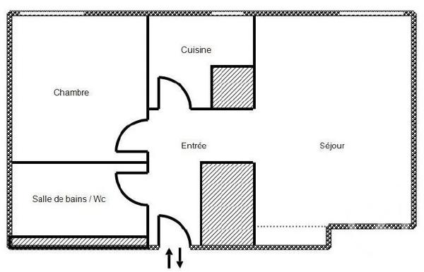 Appartement F2 à vendre  2 pièces - 39,59 m 2   EPERNON  - 28