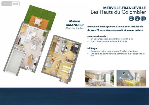 Maison à vendre à Merville-Franceville-Plage dans le Calvados (14810), ref : 14096-946