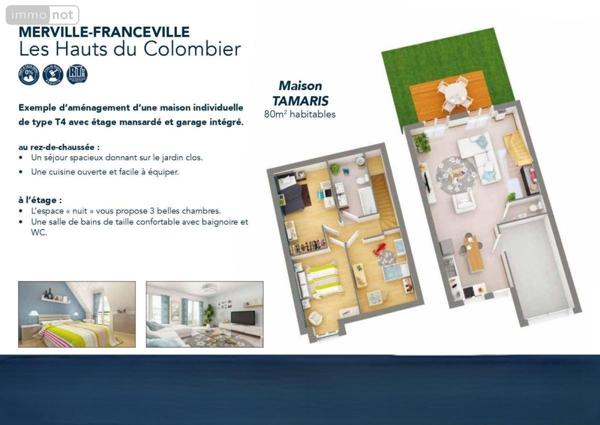 Maison à vendre à Merville-Franceville-Plage dans le Calvados (14810), ref : 14096-946