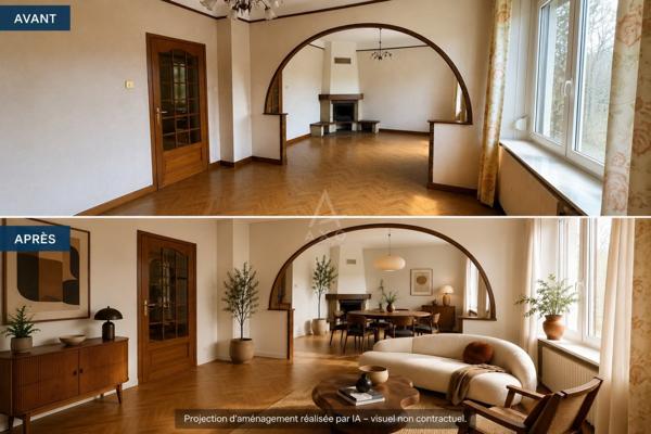 EXCLUSIVITÉ // MOULINS-LÈS-METZ // MAISON DE VILLE // 150 M2 // 3 CHAMBRES // BUREAU // GARAGE // TERRAIN 11 ARES //  FORT POTENTIEL D'AMÉNAGEMENT