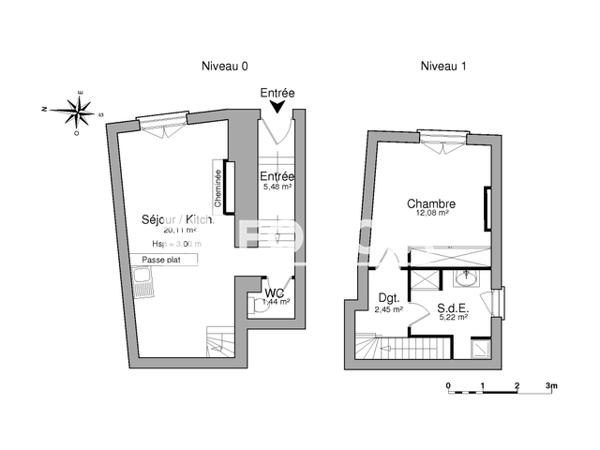 Location Appartement meublé 2 pièces 46.78 m² - 34 RUE DE LA CHAINE Poitiers 86000