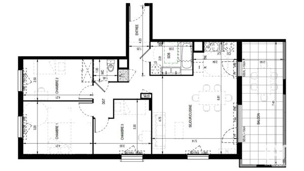 Appartement à vendre 4 pièces 81 m² Andrézieux-Bouthéon