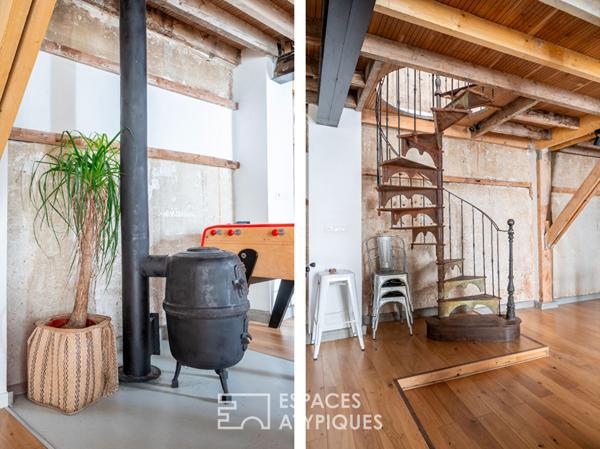 Atelier en duplex à usage mixte dans une ancienne menuiserie