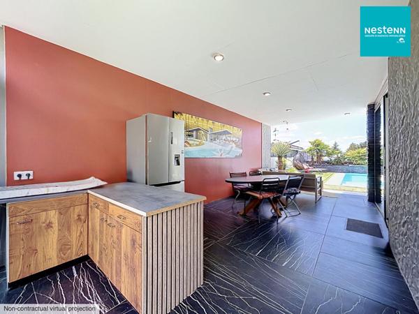 Saint-Just-Saint-Rambert : Maison d'architecte d'exception avec piscine miroir !