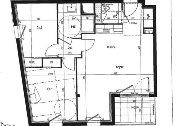 Appartement Route de Rennes 3 pièces - immeuble de 2019