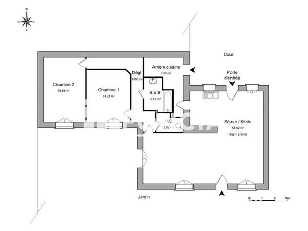 Location Maison 3 pièces 112.5 m² - 22 RUE ROMAIN ROLLAND Fondettes 37230
