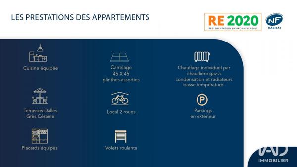 Appartement à vendre 2 pièces 40 m² Saint-Gilles-Croix-de-Vie