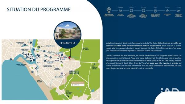 Appartement à vendre 2 pièces 40 m² Saint-Gilles-Croix-de-Vie