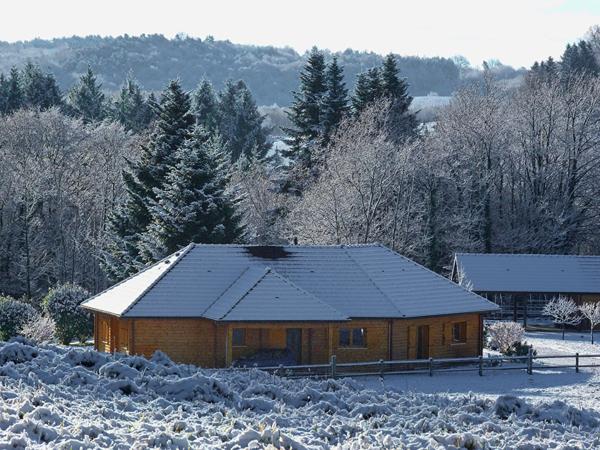Propriété en madrier d'exception à vendre à Albussac : Maison de plain-pied 134 m², vue imprenable, 3 chambres, terrain 4 000 m²