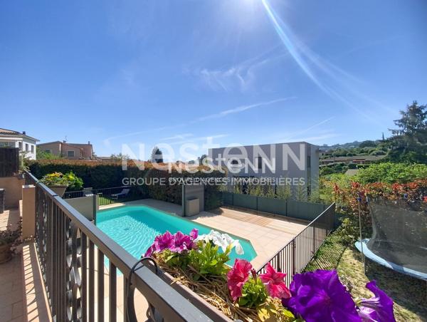 VALLAURIS - Maison 114 m² - 5 P - PISCINE - SUD - GARAGE - JARDIN 500m2