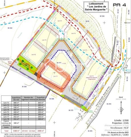 Terrain sur beau lotissement secteur Sainte Marguerie