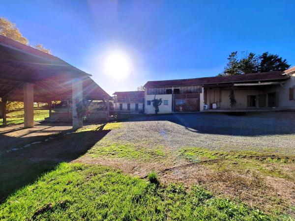 Ancienne ferme de 1796 sur 4,7 Hectares, dépendances, vue sur les Pyrénées.