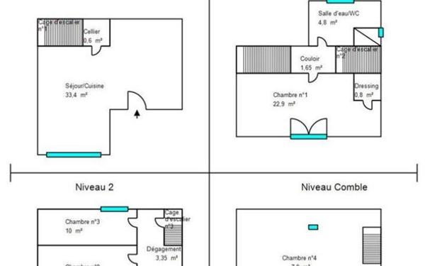 Maison à louer    3 pièces •  Esclanèdes