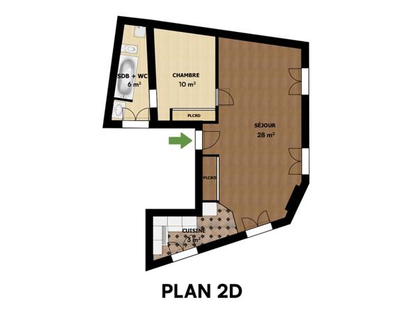 Appartement
         3 pièces
        - 48 m² Exclusivité 155 000 € *