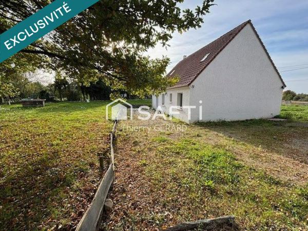 Beau pavillon de 130m2 hab. sur 2288m2 de terrain clos. A 1h30 de Paris, sotie A6 et gare a 15min.