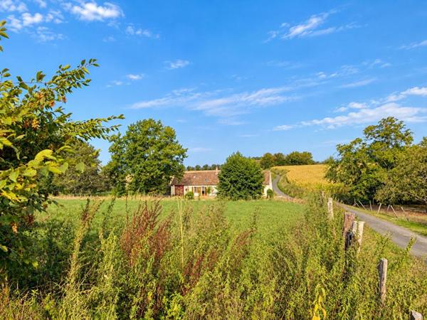 Longère rénovée avec jardin bordé par un ruisseau, proche Bellême