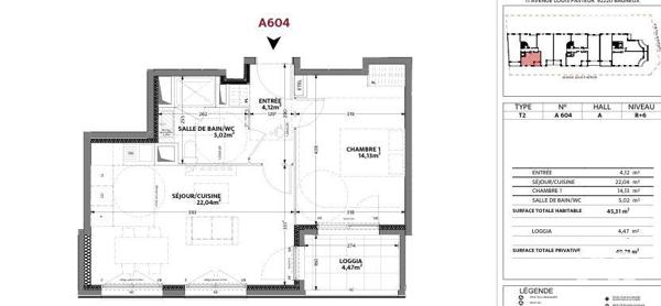 Appartement (neuf) à vendre 2 pièces 45 m² Bagneux
