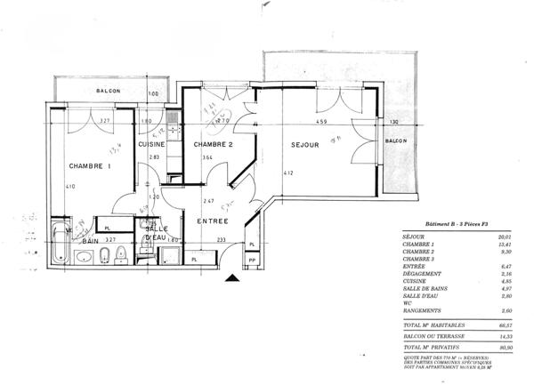 Boulogne-Billancourt (92100) Appartement en résidence sénior de 67 m2 avec balcons panoramiques à Boulogne Billancourt à 300 000 €