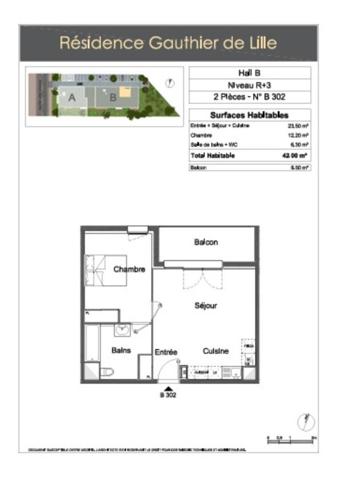 Appartement 2 pièces 42 m²