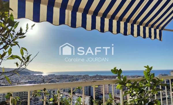 RARE - vue mer panoramique - 4 pièces Nice centre - quartier St Philippe