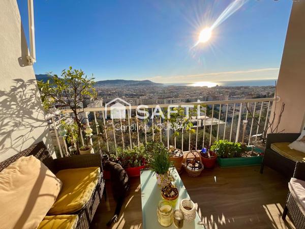 RARE - vue mer panoramique - 4 pièces Nice centre - quartier St Philippe