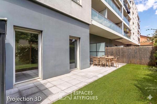 Cocon urbain en rez-de-jardin dans le 8ème