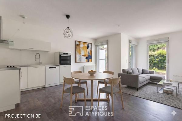 Cocon urbain en rez-de-jardin dans le 8ème