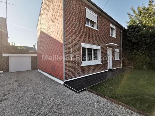 Maison 90 m2 Maubeuge, 3 chambres, garage, jardin et terrasse