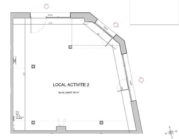 Local professionnel de 57 m2 neuf Croix