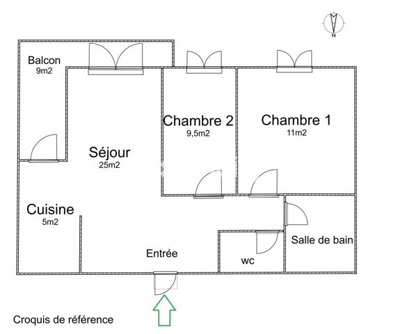 Appartement 3 pièces - 65 m² Exclusivité