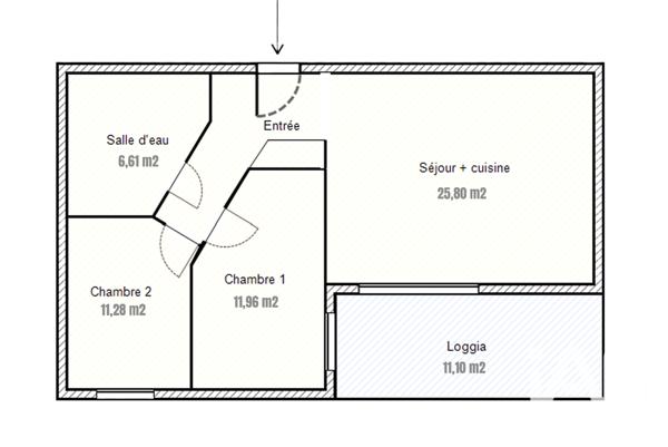 Appartement à vendre 3 pièces 61,6 m² Saint-Laurent-du-Var