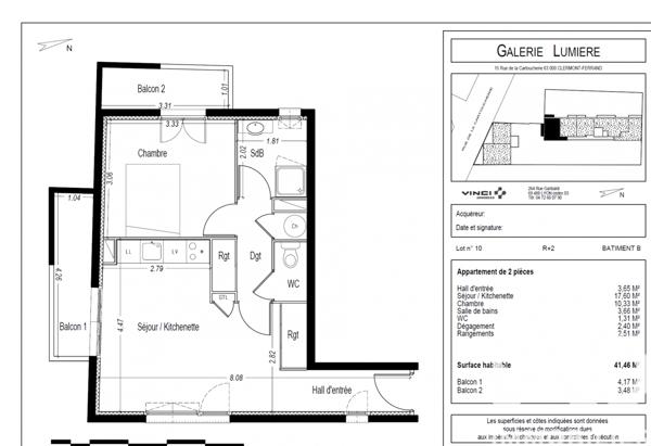Appartement à vendre 2 pièces 42 m² Clermont-Ferrand