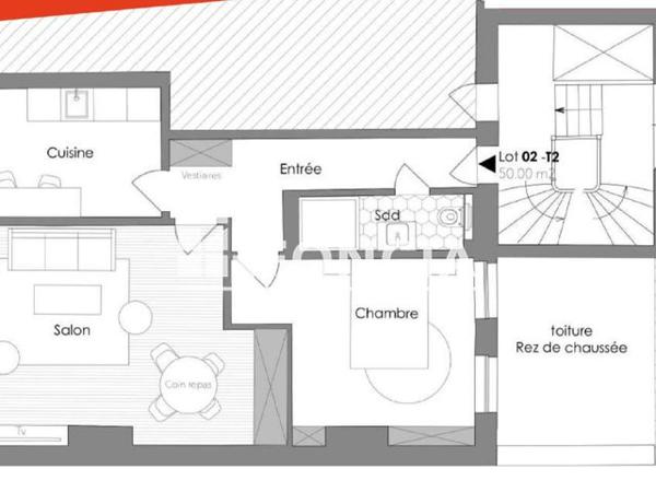 À vendre Appartement 2 pièces 50.05 m² - Lille 59800