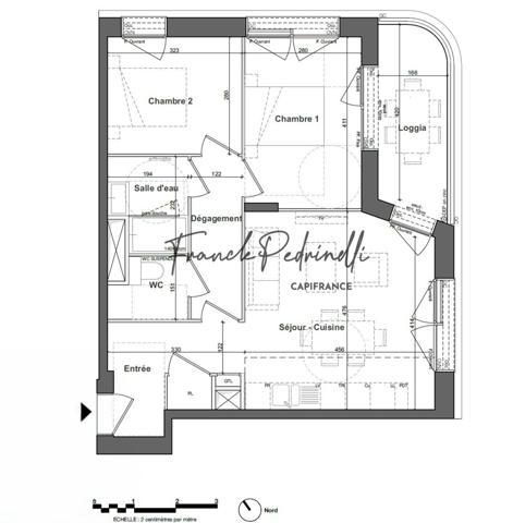 T3 60 m² de standing avec balcon 7m² vue dégagée 6e étage CONFLUENCE